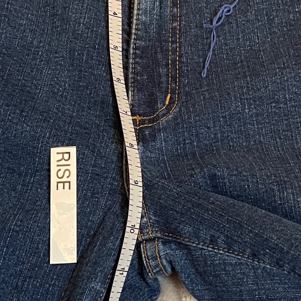NYDJ Dark Blue Flare Jeans Wide Leg - Picture 8 of 14